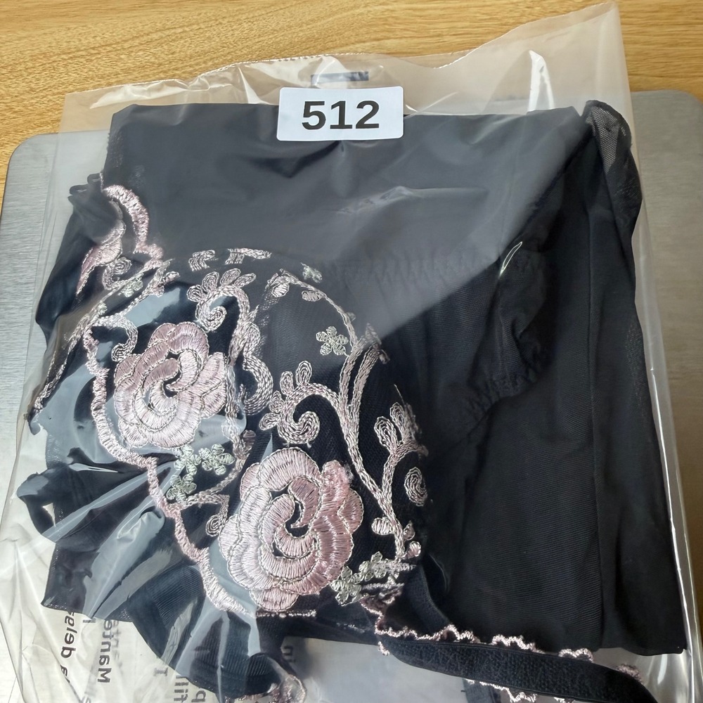 Y2K Babydoll Floral Embroidery Sheer Mesh 34B Chemise Coquette Romantic Boudoir - Picture 10 of 10